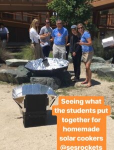 Solar Cookers International board members visiting students to support solar cooking education initiatives