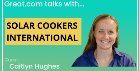 SCI Executive Director Caitlyn Hughes discussing solar cooking and carbon footprint reduction on Great.com podcast