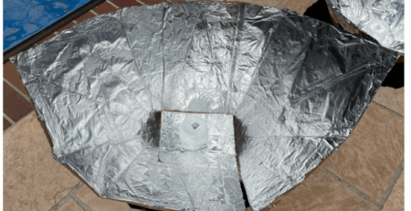Open-source solar cookers constructed for Solar Cookers International by volunteer Cate Pittman
