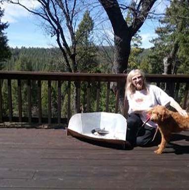 Longtime SCI supporter Gini sharing her passion for solar cooking and sustainable living