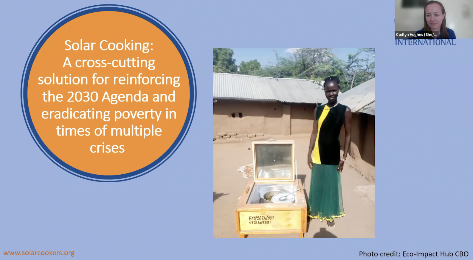 SCI webinar at the 2024 United Nations High-level Political Forum highlighting solar cooking and the Sustainable Development Goals