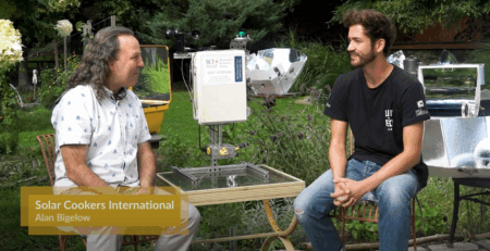 Low-tech Lab tutorial demonstrating how to build a low-tech solar cooker using simple, sustainable materials