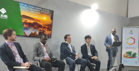 SCI representatives participating in a COP30 panel on financing clean cooking and sustainable energy solutions