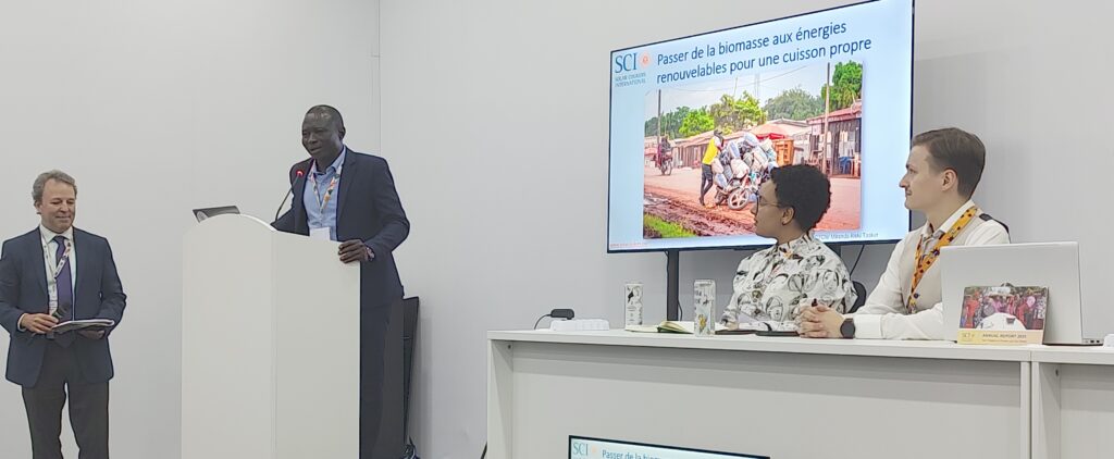 Promotional banner for SCI’s official COP30 side event on solar cooking and energy-efficient systems