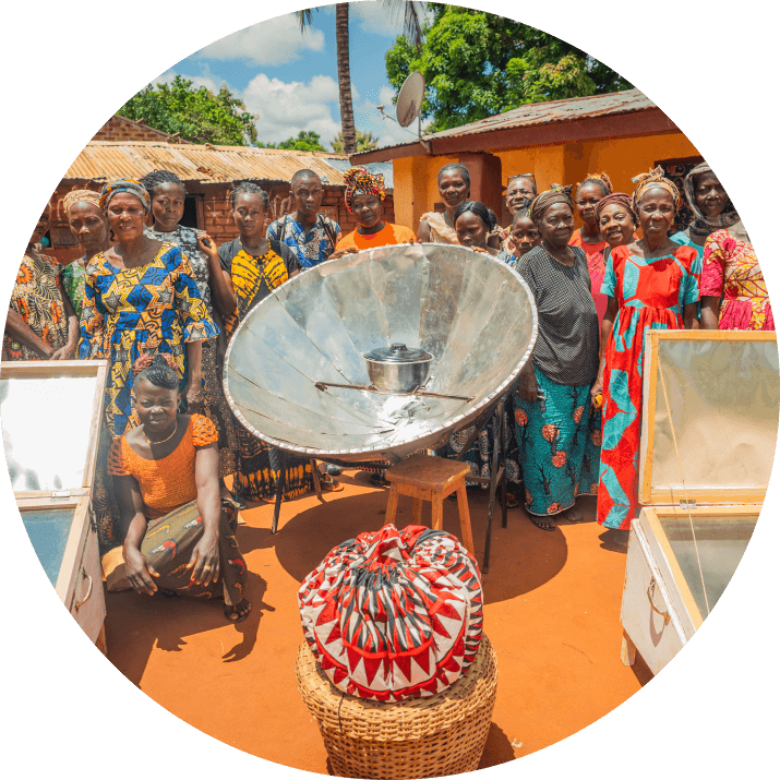 Diverse community members united in support of equitable and inclusive solar cooking initiatives