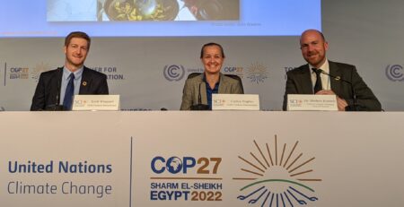 SCI COP27 press conference with UNFCCC CTCN discussing clean cooking technology solutions