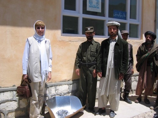 Portrait of Monica Woods discussing her journey with Solar Cookers International