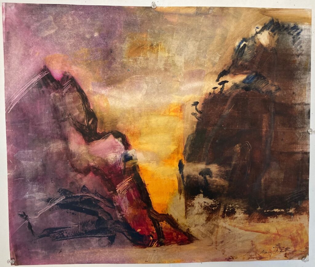 Portrait of Mary Frank celebrating